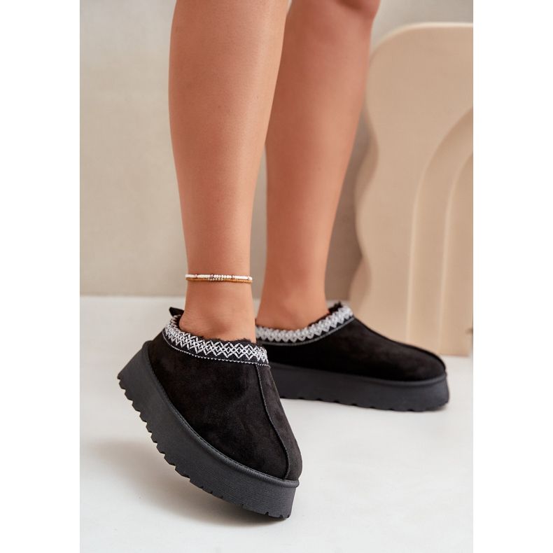 Cizme Negre Tamilda De Zapada Cu Platforma Cu Broderie negru 2