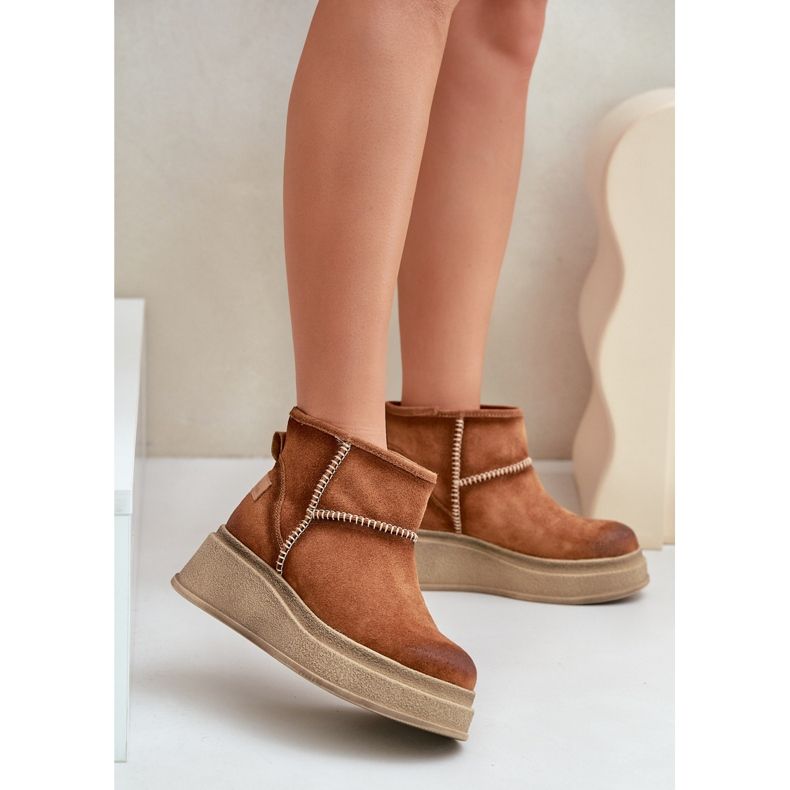 Cizme de zapada din piele intoarsa pe platforma si pane Maro Maciejka 06769-29 Maro 2