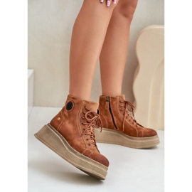 Botine din piele intoarsa pe o platforma masiva Maciejka 06309-29 maro 2 Botine din piele intoarsa pe o platforma masiva Maciejka 06309-29 maro 2