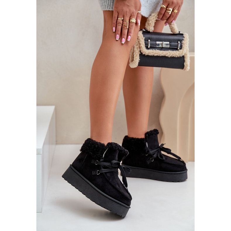 Cizme De Zapada Dama Platforma Cu Blana, Branek Negru Ciabellae 2