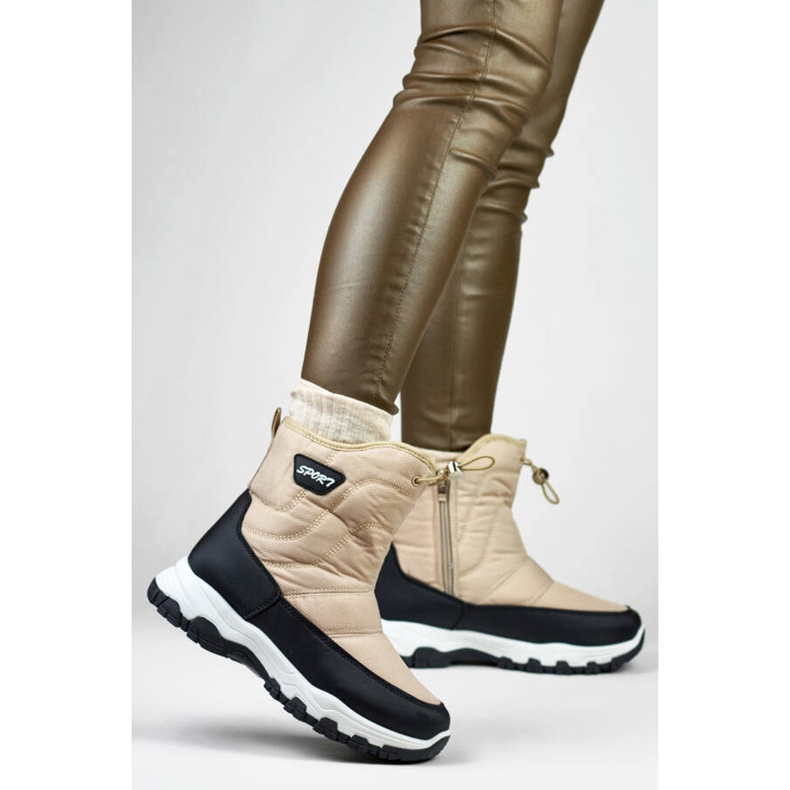 Cizme de zăpadă de damă cu manșetă, bej 9159-4BE 2 Cizme de zăpadă de damă cu manșetă, bej 9159-4BE 2