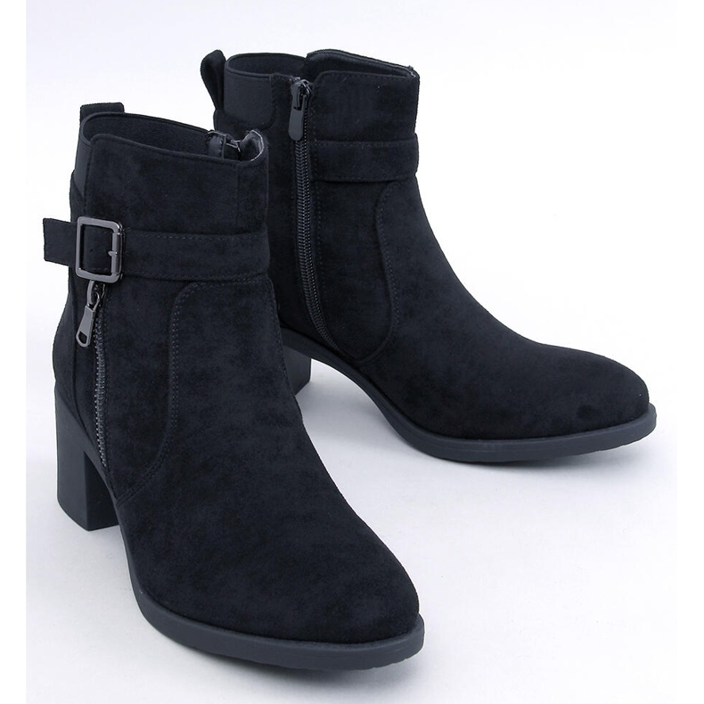 Botine clasice cu toc înalt Irving Black negru 1 Botine clasice cu toc înalt Irving Black negru 1