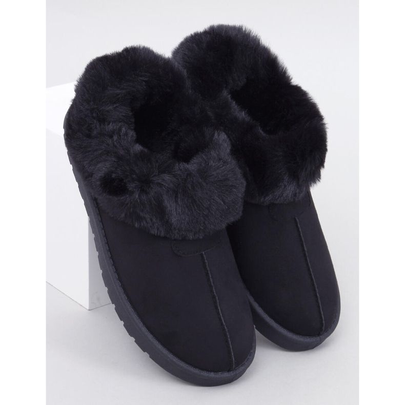 Pantaloni scurti emus împodobiți cu blană Fraley Black negru 1