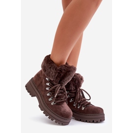 Cizme De Dama Cu Siret Cu Blana, Maro Inchis Vaminia 1 Cizme De Dama Cu Siret Cu Blana, Maro Inchis Vaminia 1