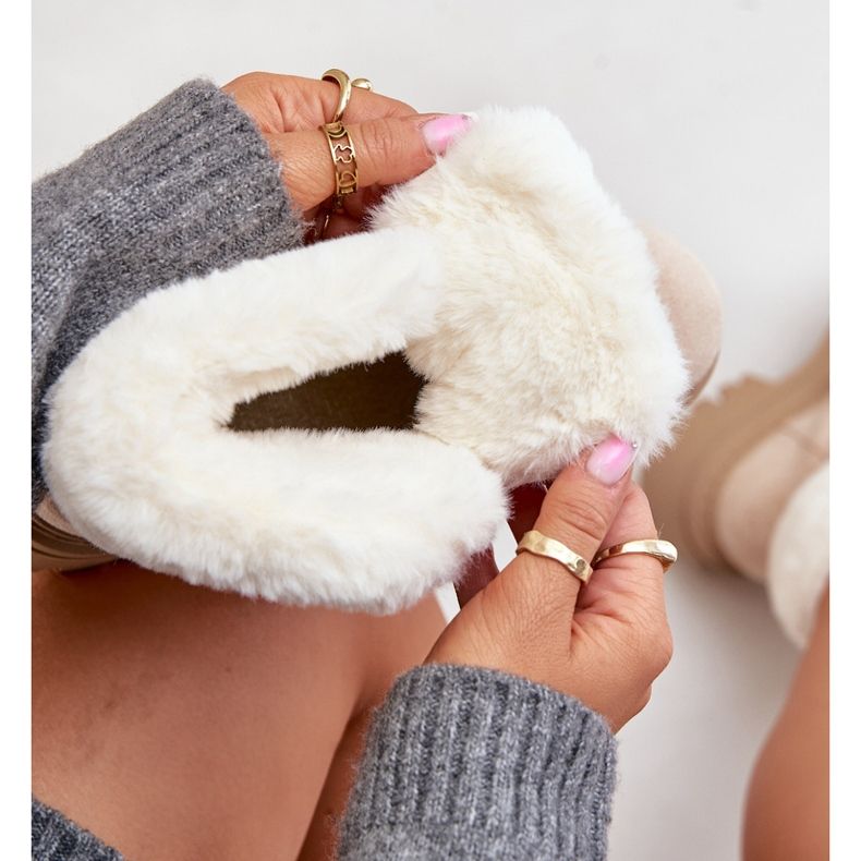 Trappers De Dama Cu Siret Cu Blana, Bej Deschis Vaminia 2