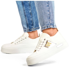 Adidași cu talpă groasă, albi LY100W 1