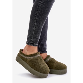 Cizme de zapada cu platforma cu blana, tip piele de oaie, Mesirra verde inchis 1 Cizme de zapada cu platforma cu blana, tip piele de oaie, Mesirra verde inchis 1