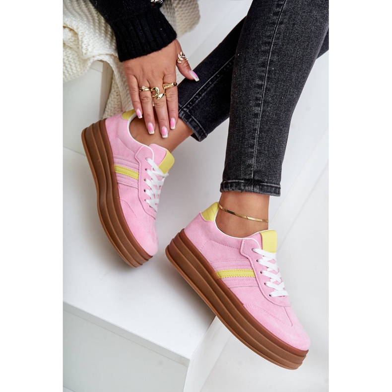 Pantofi de damă cu platformă Dravinnia roz 2 Pantofi de damă cu platformă Dravinnia roz 2