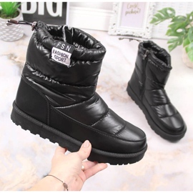 Cizme metalice pentru zapada de la Potocki W WOL119A negru 1