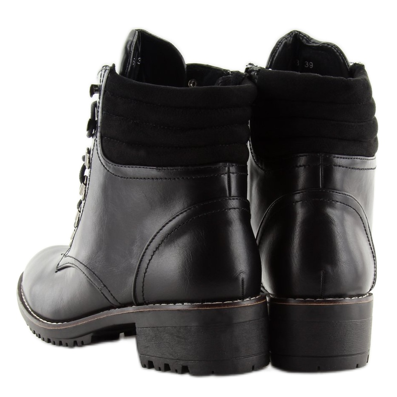 Trappers cu șireturi negre K-3 negre negru 2