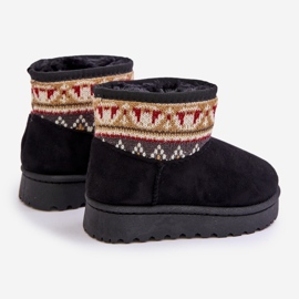 Cizme De Zapada Slip-On Copii Cu Model, Captusita cu Blana, Mirirae Neagra negru 2