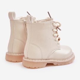 Botine izolate pentru copii cu ursuleț și fermoar, Beige Enchanta bej 2