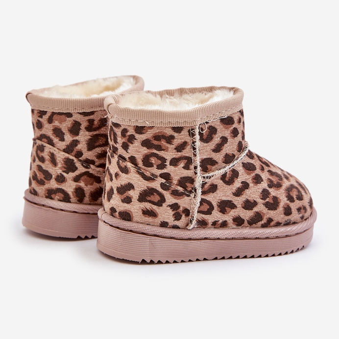 Cizme De Zapada Izolatoare Copii Cu Model Leopard Bej Nallita 2