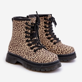 Cizme izolate fete leopard, Beige Nelanna bej 1