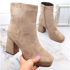 Botine din piele intoarsa Jezzi W JEZ411B, bej 1
