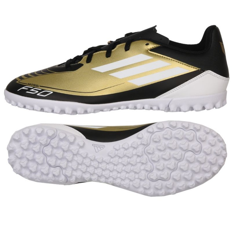 Pantofi Adidas F50 Club Messi Tf M IG9330 de aur 1