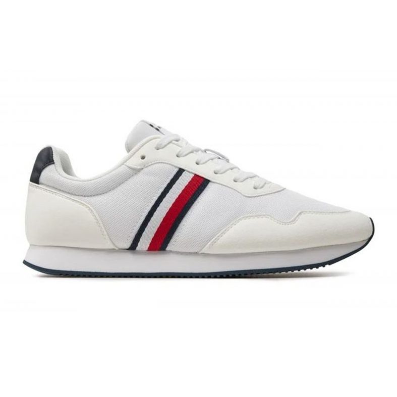 Pantofi Tommy Hilfiger Lo Runner Mix M FM0FM04958YBS alb 1 Pantofi Tommy Hilfiger Lo Runner Mix M FM0FM04958YBS alb 1