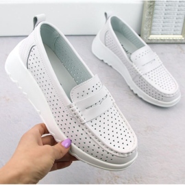 S.Barski S. Pantofi ajurati Barski W LR509 OLI253A alb 2