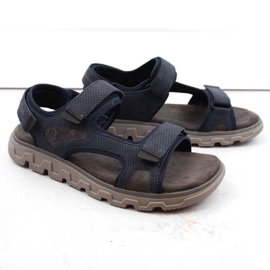 Sandale confortabile cu velcro Bugatti M INT1999 bleumarin 2