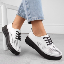 Pantofi ajurati Artiker W 54C1708 HBH70B alb 2