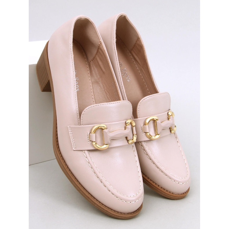 Pompe cu toc lat Rabier Beige bej 1