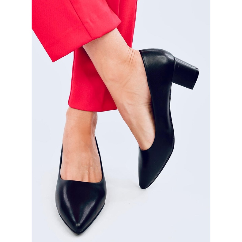 Crafts Pompe negre cu toc jos negru 2