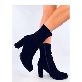 Botine Poulter din piele intoarsa neagra - Inello negru 1