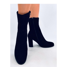 Botine Poulter din piele intoarsa neagra - Inello negru 2
