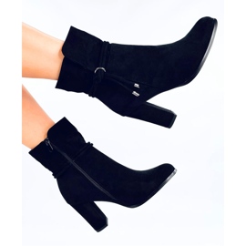 Minnai Botine negre din piele intoarsa - Inello negru 1
