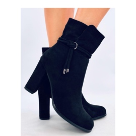 Minnai Botine negre din piele intoarsa - Inello negru 2