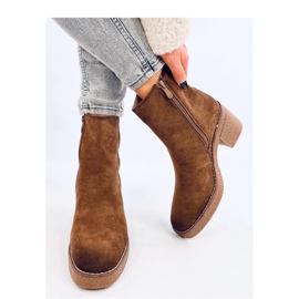 Botine Filly Green cu toc stabil maro 1 Botine Filly Green cu toc stabil maro 1