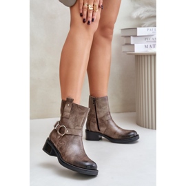 Botine Zazoo 60480 maro/gri 1