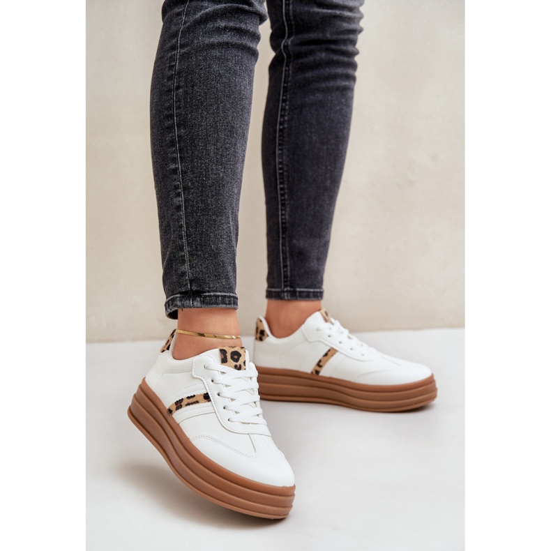 Pantofi sport Model PC2802 White Leopard alb 1 Pantofi sport Model PC2802 White Leopard alb 1