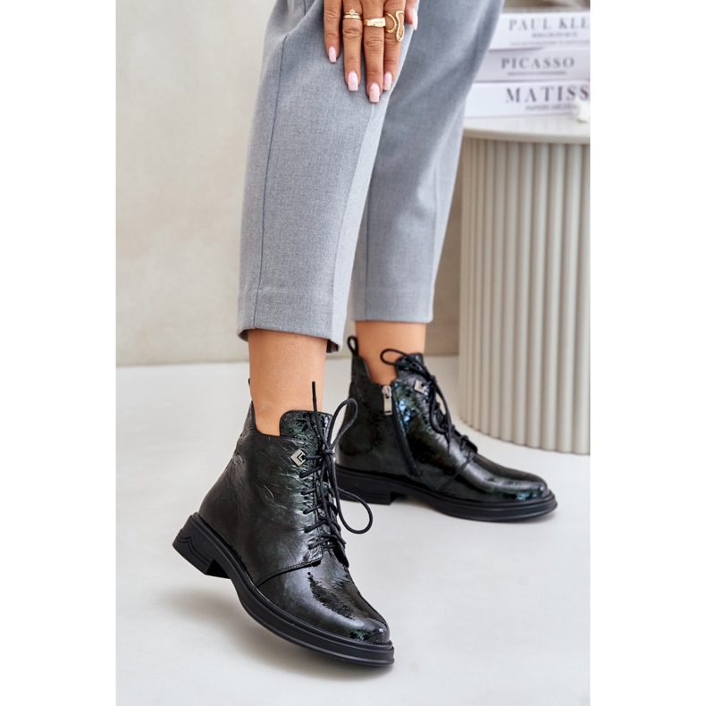 Cizme Model Da LZ42-042 Lac Verde Inchis 1