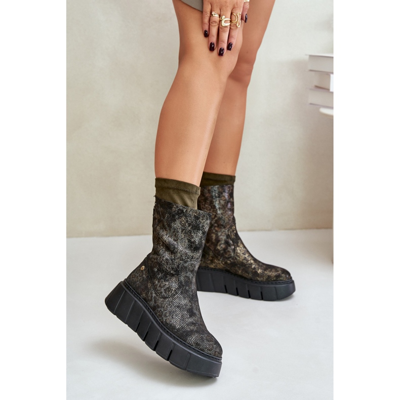 Maciejka 06766-09 Botine kaki verde 1