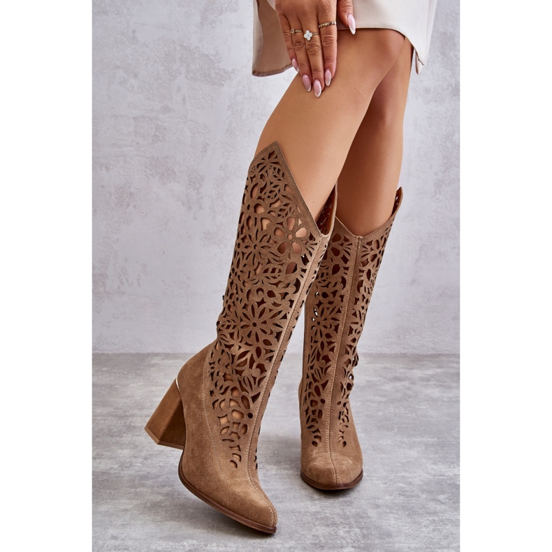 Lewski Shoes 3234 Cizme Bej Inchis 1