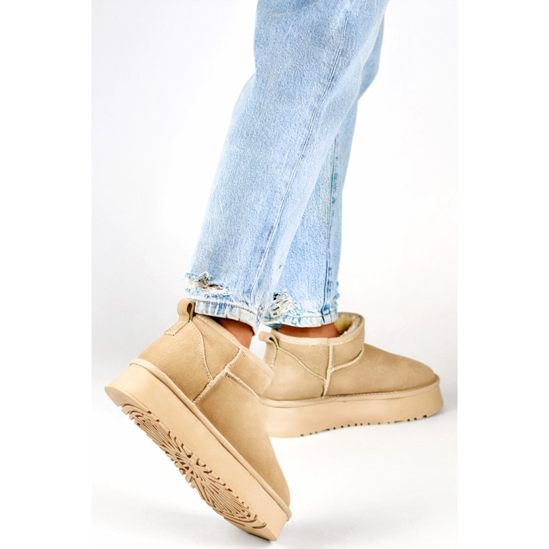 Cizme de zăpadă damă căptușite cu blană XF-159L.BE, bej 1