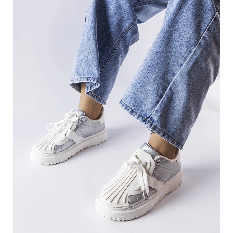 Tenisi sport dama argintii pe platforma 2 Tenisi sport dama argintii pe platforma 2