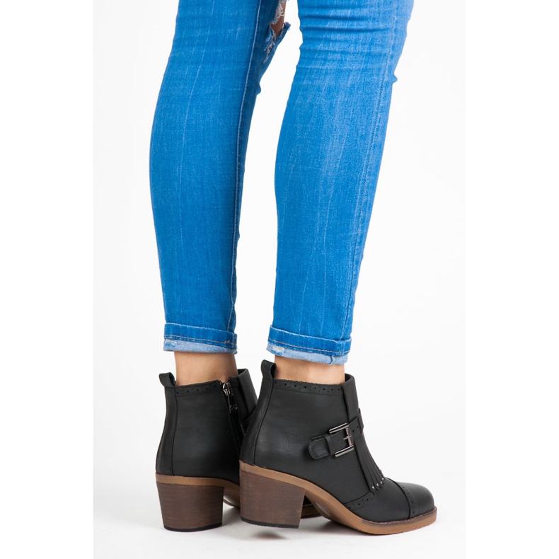 Kylie Cizme negre cu franjuri negru 1 Kylie Cizme negre cu franjuri negru 1