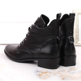 Botine izolate cu toc plat Jezzi W JEZ412A, negre negru 6