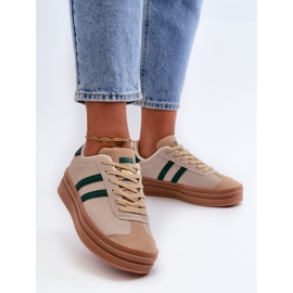 EV-508 Pantofi sport bej/verde 1