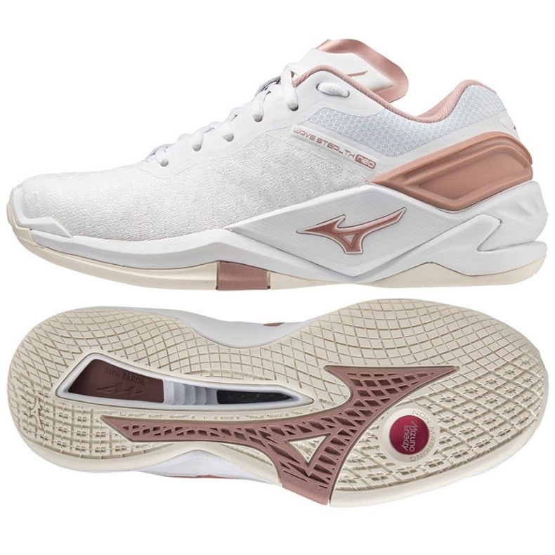 Pantofi Mizuno Wave Stealth Neo X1GB200036 alb alb 1