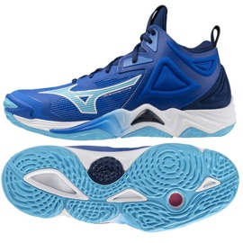Pantofi de volei Mizuno Wave Momentum 3 Mid V1GA231701, albastru 2