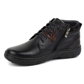 Pantofi de iarna din piele izolata barbati KAMPOL 108/15 negru 1 Pantofi de iarna din piele izolata barbati KAMPOL 108/15 negru 1