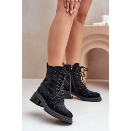 S.Barski Cizme de muncă izolate pentru femei decorate D&amp;A MR880-017 Negru 2