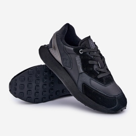 Pantofi de sport pentru bărbați din piele Big Star OO174297 Hi-Poly System Black negru 2 Pantofi de sport pentru bărbați din piele Big Star OO174297 Hi-Poly System Black negru 2