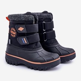 Cizme de zăpadă cu velcro pentru copii Lee Cooper LCJ-24-44-2865K Negru 1