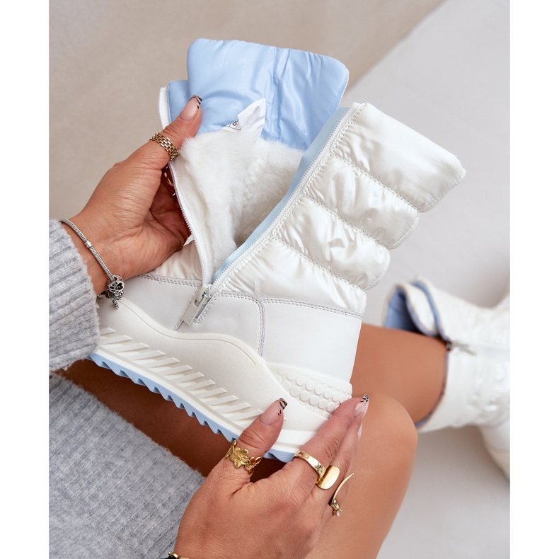 Cizme de zăpadă damă Big Star cu blană OO274A396 Alb 2