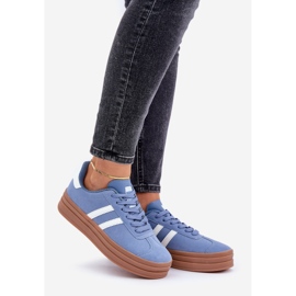 Pantofi sport de damă pe platformă, albastru 1