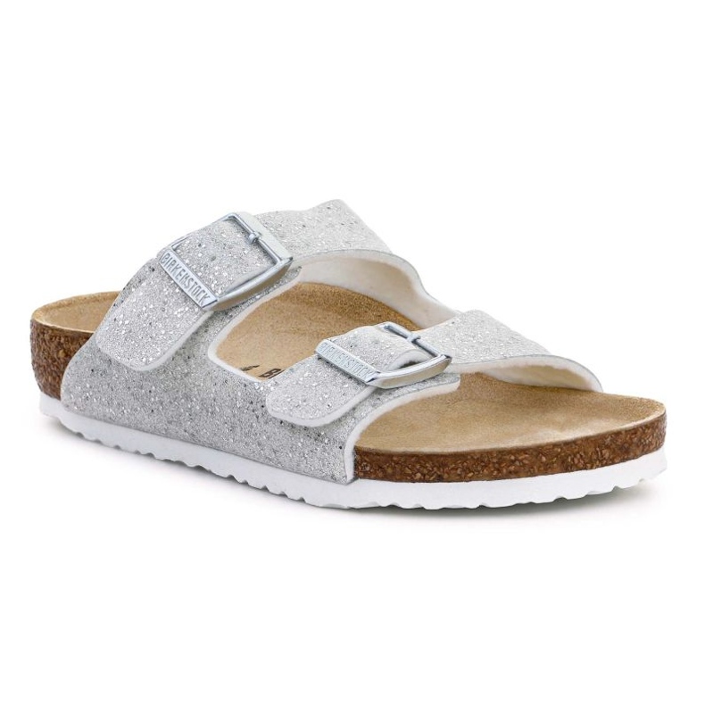 Kalpki Birkenstock Arizona Kids 1022230 Cosmic Sparkle White argint 1